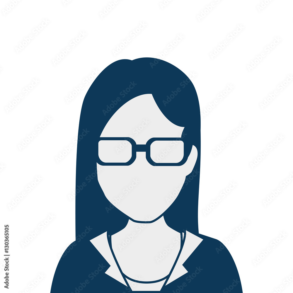 businesswoman character avatar icon vector illustration design