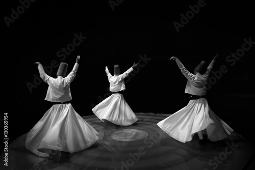 Tableau sur toile Whirling Mevlana Dervishes Dancing