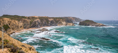 Scenic seascape of Praia dos Alteirinhos, near Zambujeira do Mar, Costa Vicentina, Portugal photo