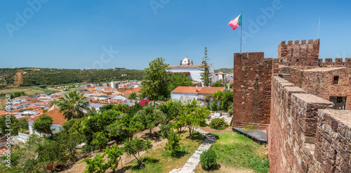 Panoramic view from Silves Castle walls, Algarve, Portugal photo