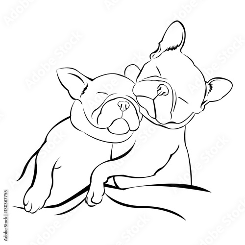 dog vector breed cute animal bulldog french