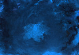 Colorful abstract deep blue watercolor texture