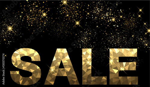 Black and golden sale background.