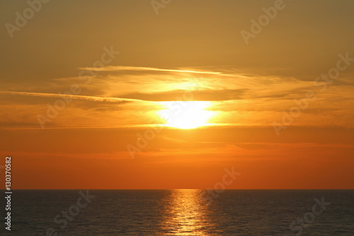 Sunset on the sea. © daisy_y