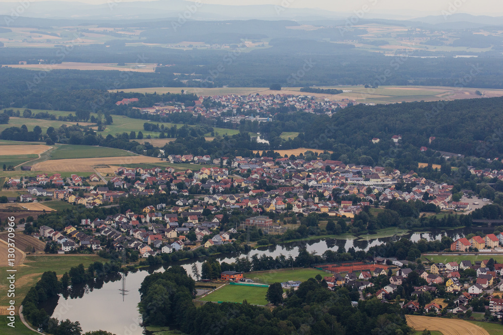 Fototapeta premium aerial view of Schwandorf