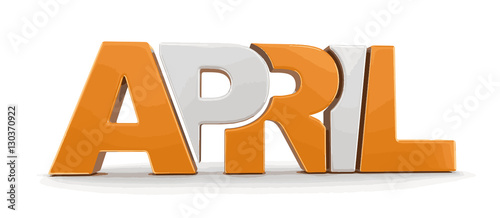 April.  Image with clipping path