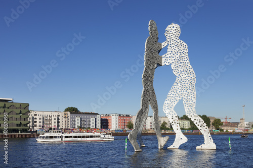 Molecule Man by Jonathan Borofsky, excursion boat at Spree River, Treptow, Berlin, Germany