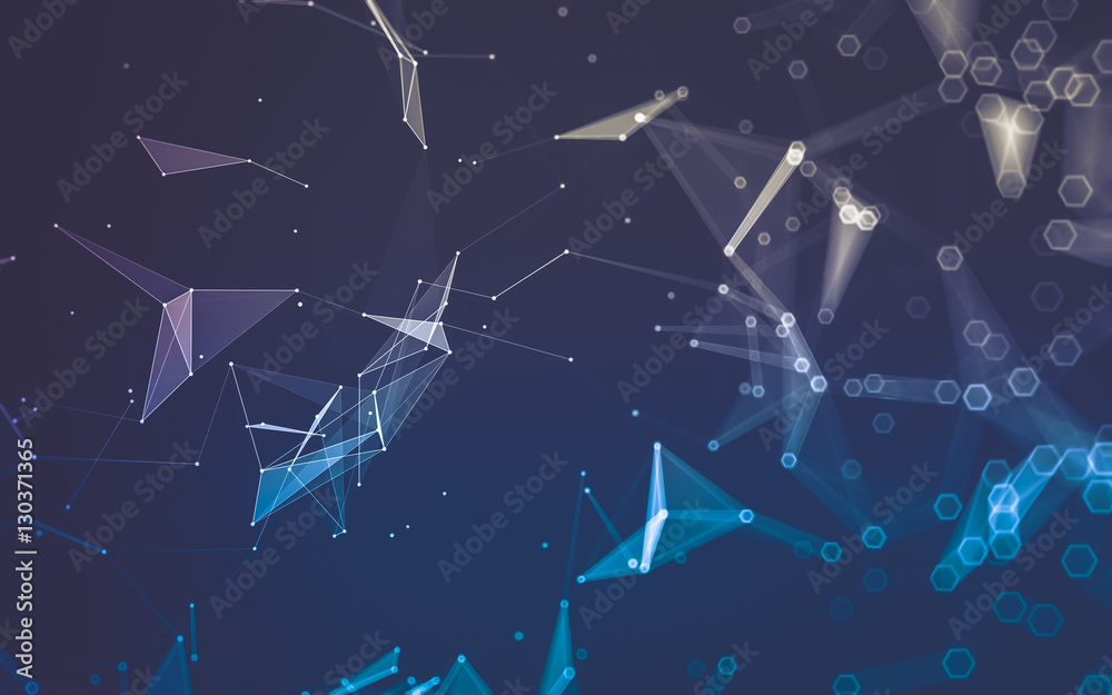 Abstract polygonal space low poly dark background, 3d rendering Abstract polygonal space low poly dark background, 3d rendering