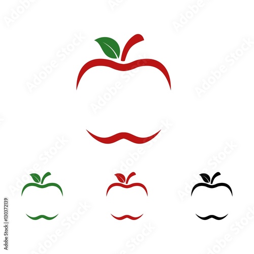 Apple Drawing Line and Curve Brand Design Logo