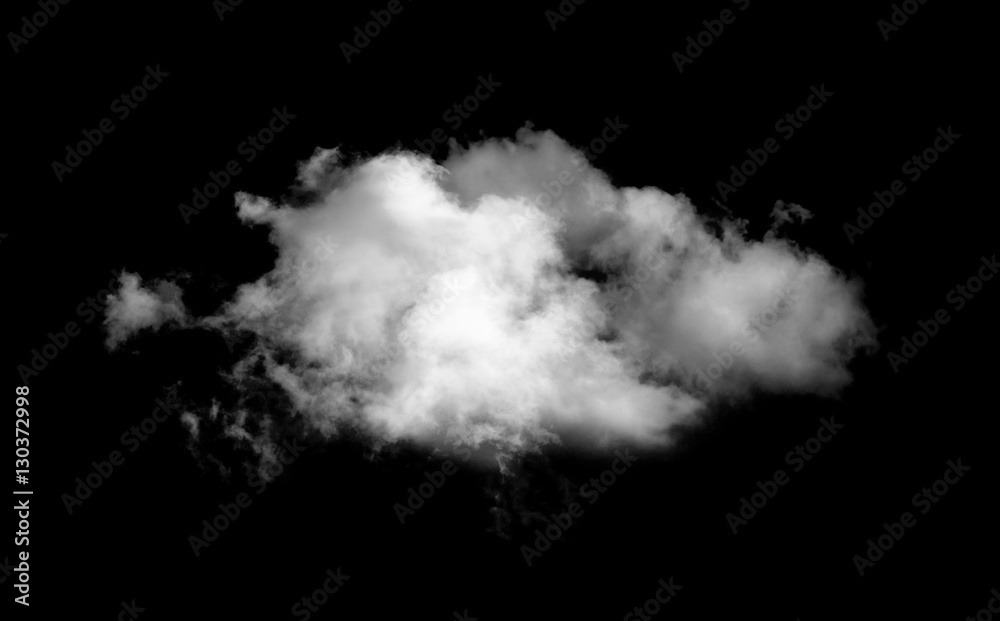 Naklejka white clouds on black background