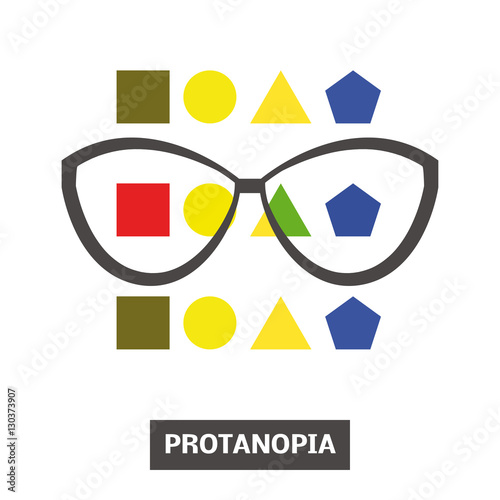 Color blindness vector photo