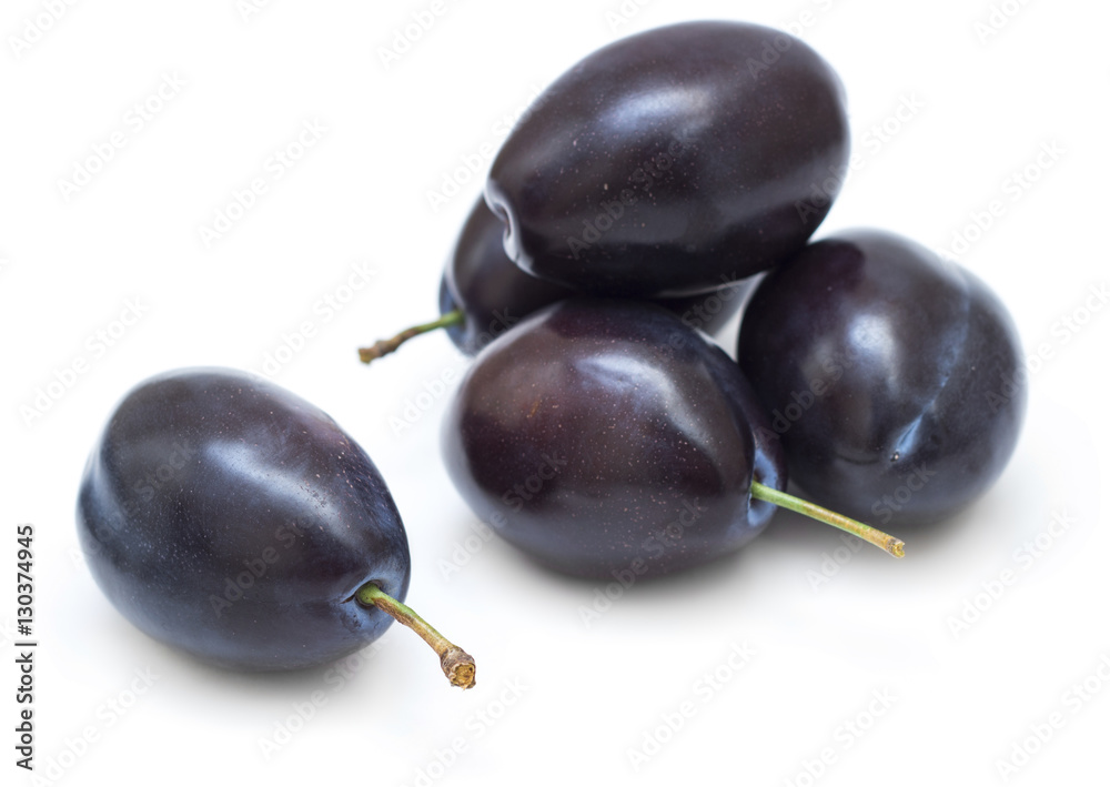Fresh plum isolated on white background Fresh plum isolated on white background