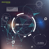 abstreact HUD background. Set of elements that can be used for Motion Design the space, the scientific and the fantastic theme