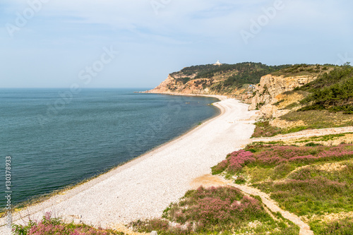 Jiuzhangya Scenery Spot beach in Changdao Island, located near Yantai, Shandong, China