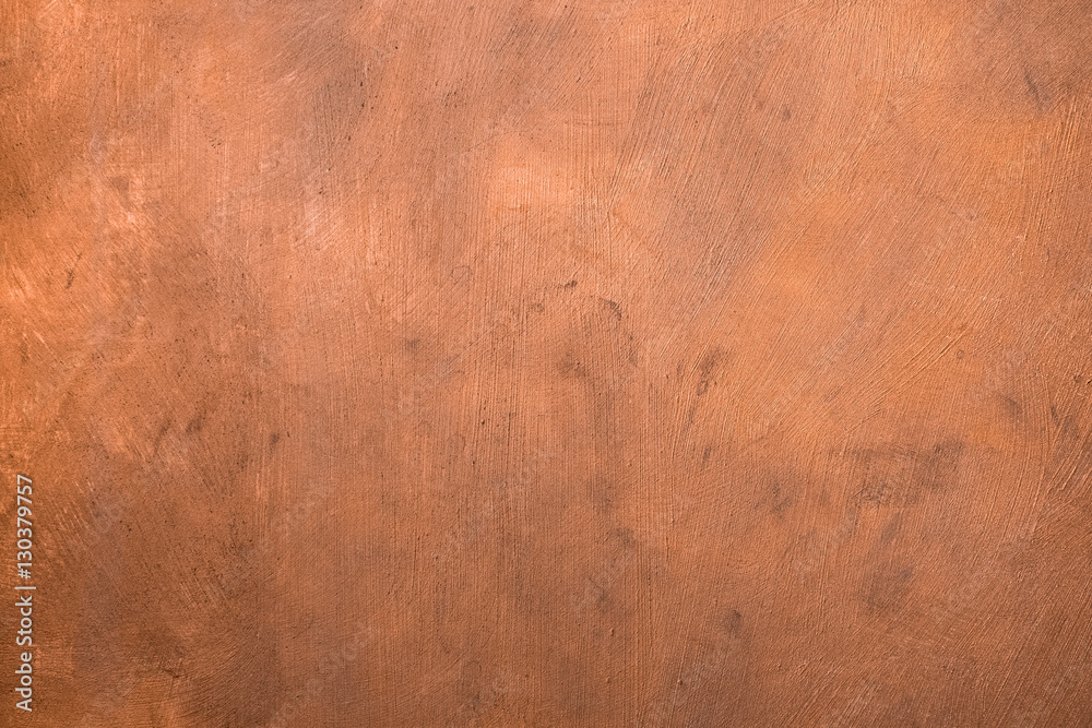 Copper painted surface. Background - obrazy, fototapety, plakaty 