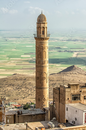 Sehidiye mosque minaret, Mardin, Anatolia, Eastern Turkey Minor  photo