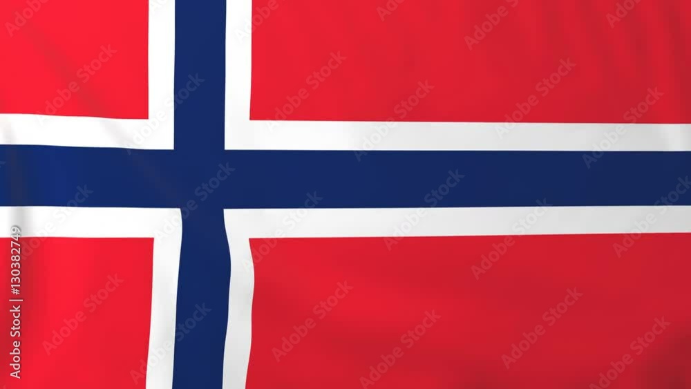 Flag of Norway. Rendered using official design and colors. Seamless loop. Flag of Norway. Rendered using official design and colors. Seamless loop.