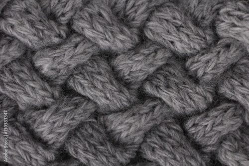 knitted texture, grey knit cables photo