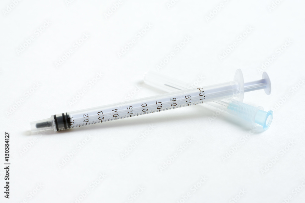 New component parts for the Assembly of the syringe was lying on