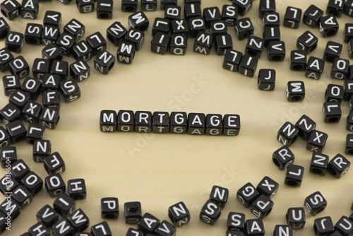 The concept of the word mortgage photo
