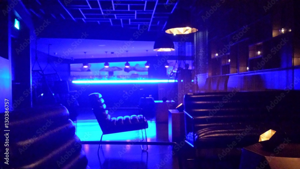 lounge bar light blue technology abstract
