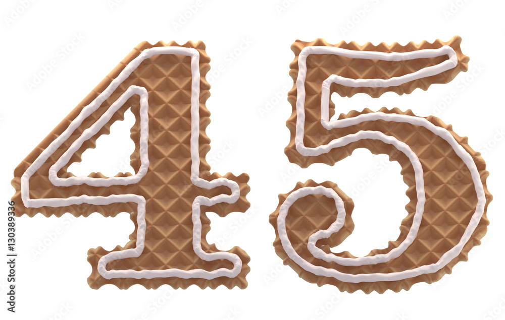 Font. Waffles with cream.
