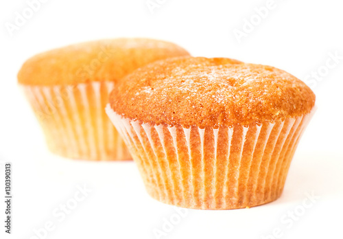 Just simple cupcakes isolated on white