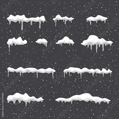 winter snowdrift blue background