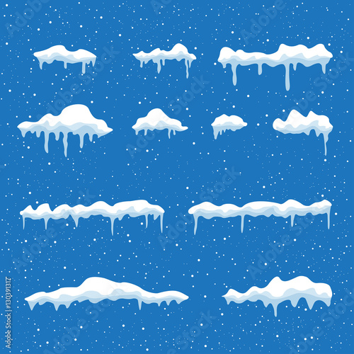 winter snowdrift blue background