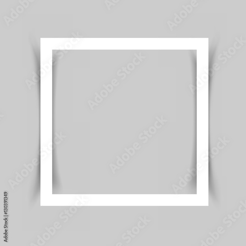 Paper white frame shadow