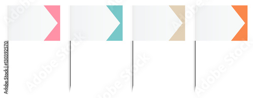4 Flag Pins Arrows White/Retro