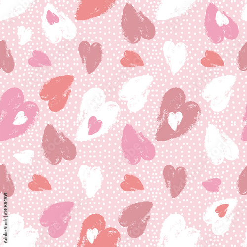 Pink background with valentine heart, vector illustrationIde