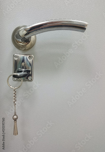 Door handle and key with trinket