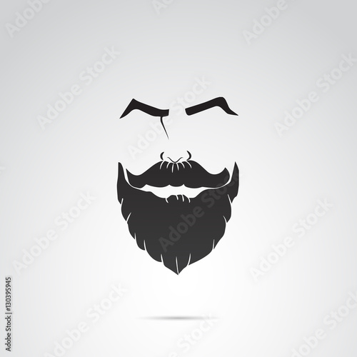 Beard vector icon.
