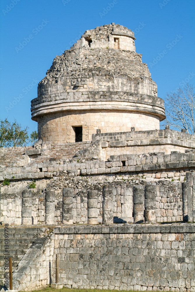 Mayan observatory ruin at Chichen Itza