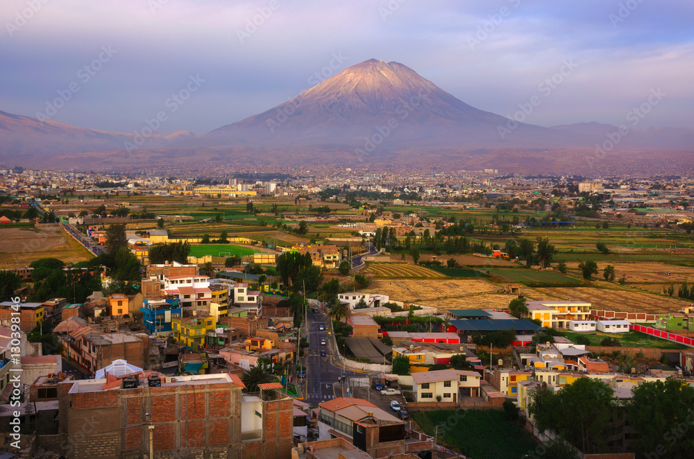 View from Sachaca District, Arequipa Peru.