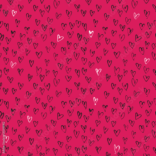 Seamless romantic heart bac...