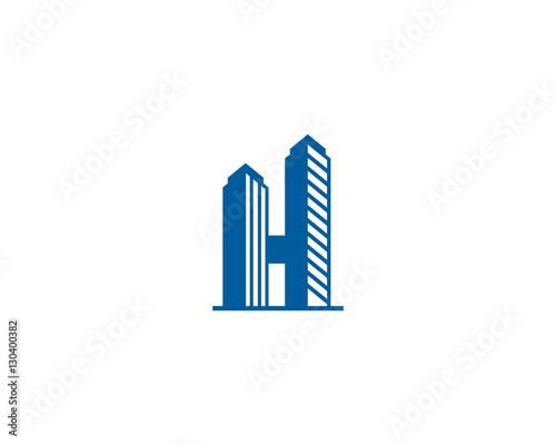 Letter H Hotel Logo Design Element