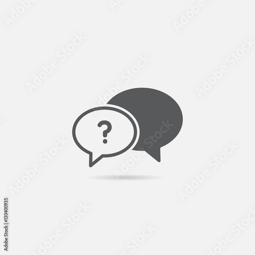 Help or Frequently Asked Questions Chat Bubble Icon