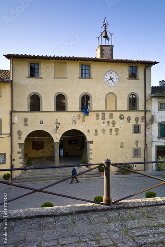 Town Hall, The Palace of the Podesta, in Piazza Francesco Ferrucci, Radda-in-Chianti, Tuscany photo