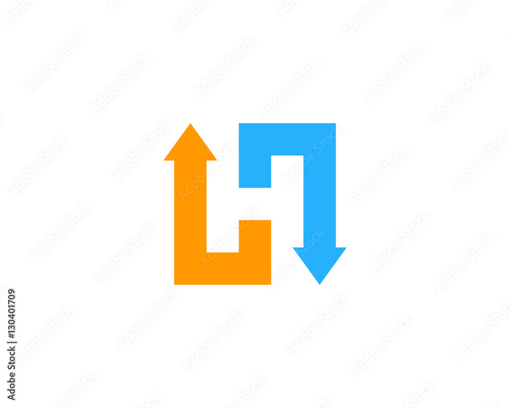 Letter H Arrow Logo Design Element Letter H Arrow Logo Design Element