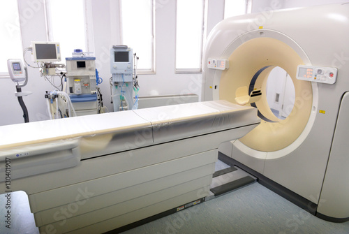 CT scanner in hospital laboratory.
