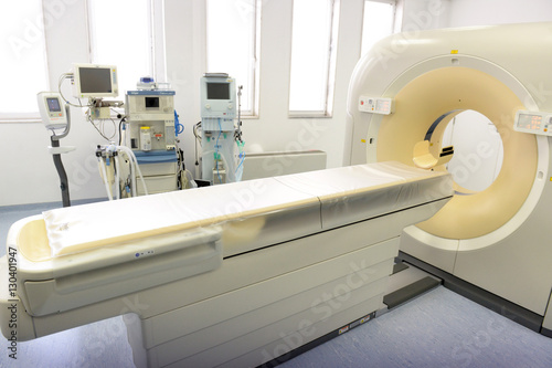CT scanner in hospital laboratory.
