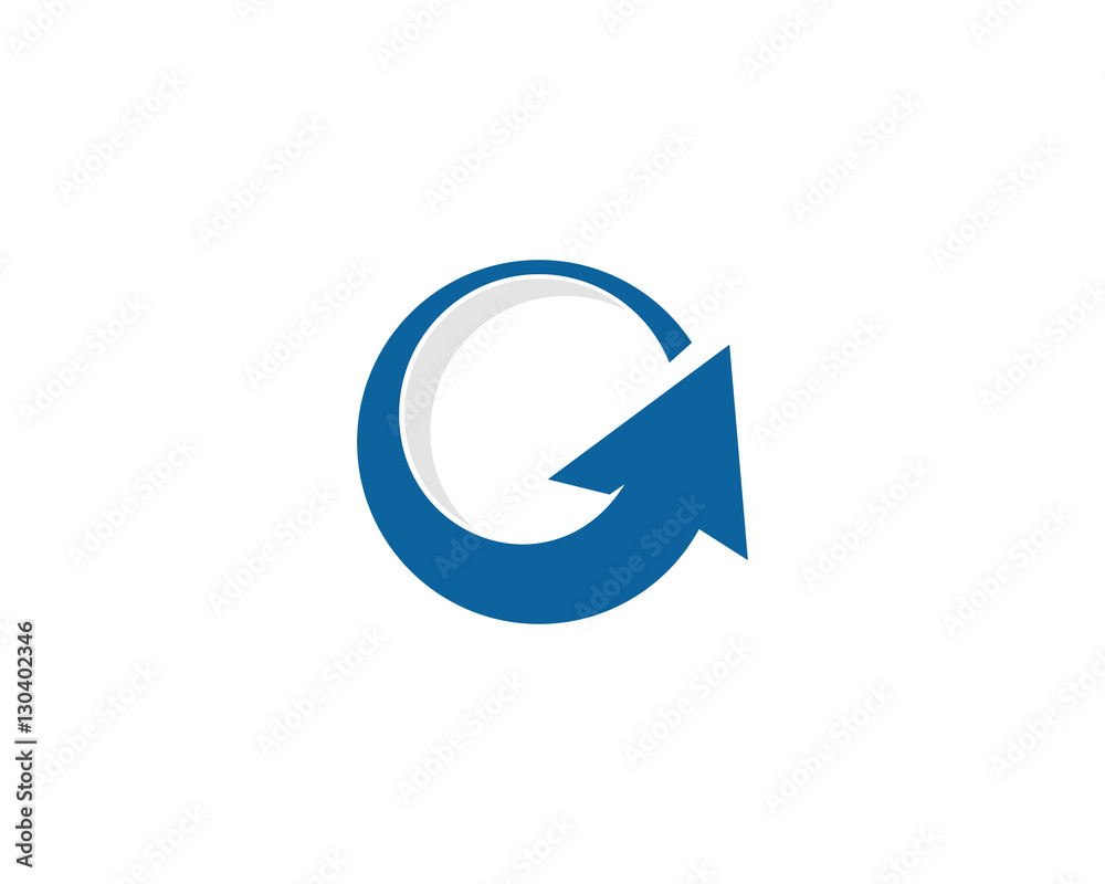 Letter G Arrow Loop Logo Design Template Element Letter G Arrow Loop Logo Design Template Element