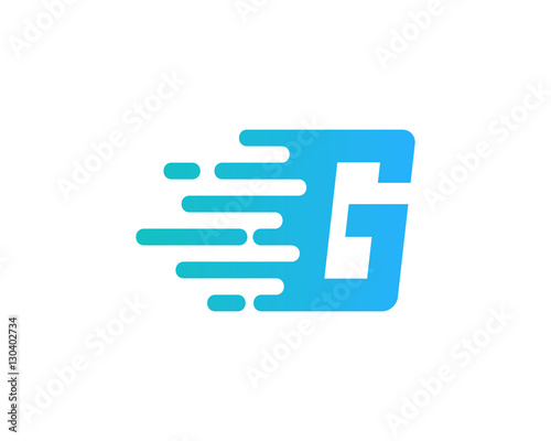 Letter G Speed Logo Design Template Element