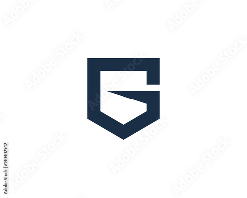 Letter G Shield Guard Logo Design Template Element