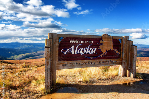 Alaska Welcome Sign photo