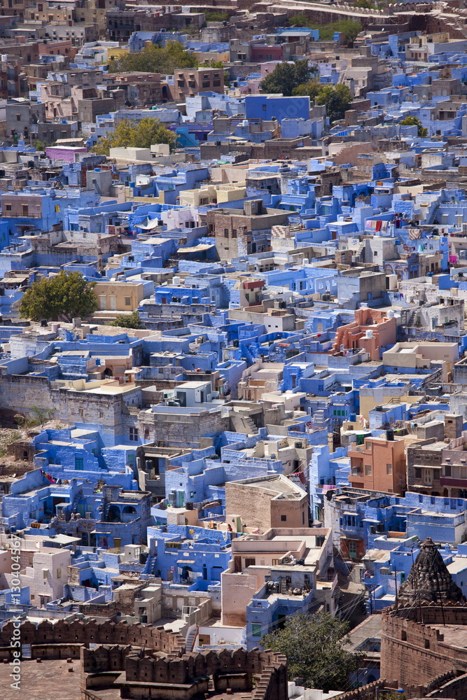 The Brahman Blue City, Brahmpuri area, of Jodhpur in Rajasthan, Northern India The Brahman Blue City, Brahmpuri area, of Jodhpur in Rajasthan, Northern India