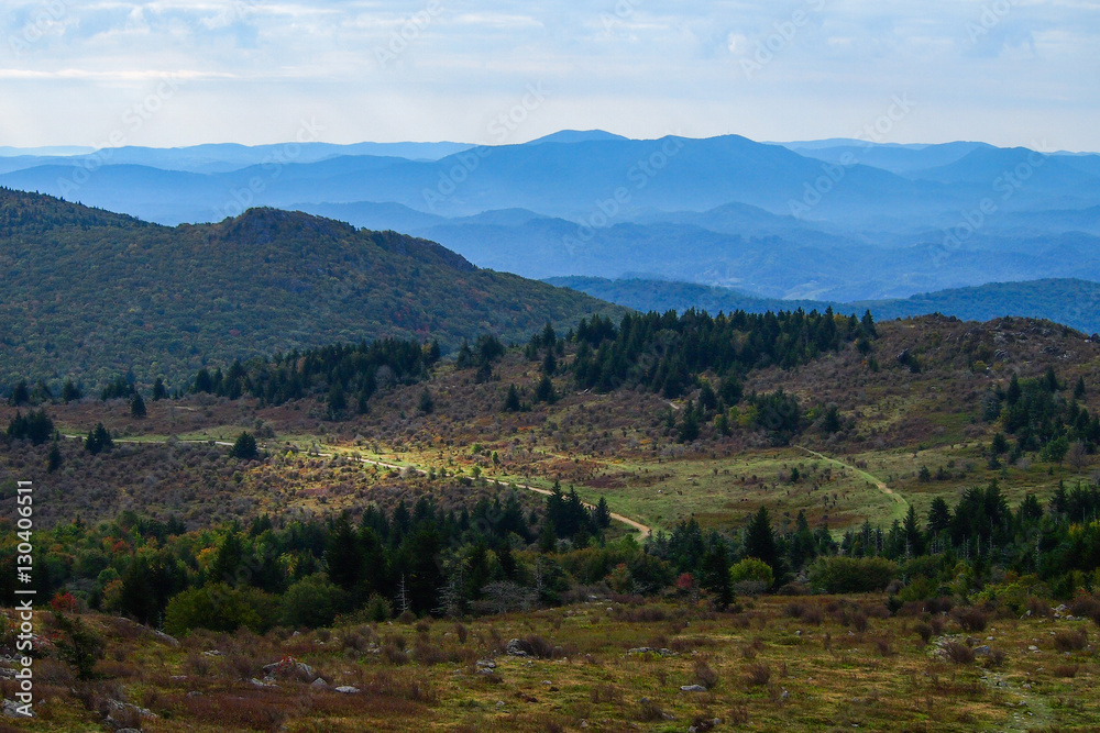 Blue Ridge Mountains seen from Grayson Highlands, Virginia