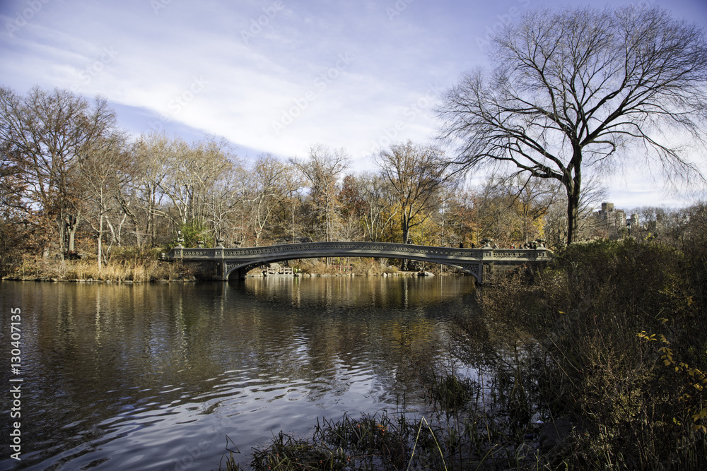 Bow Bridge, Central Park, New York in the fall